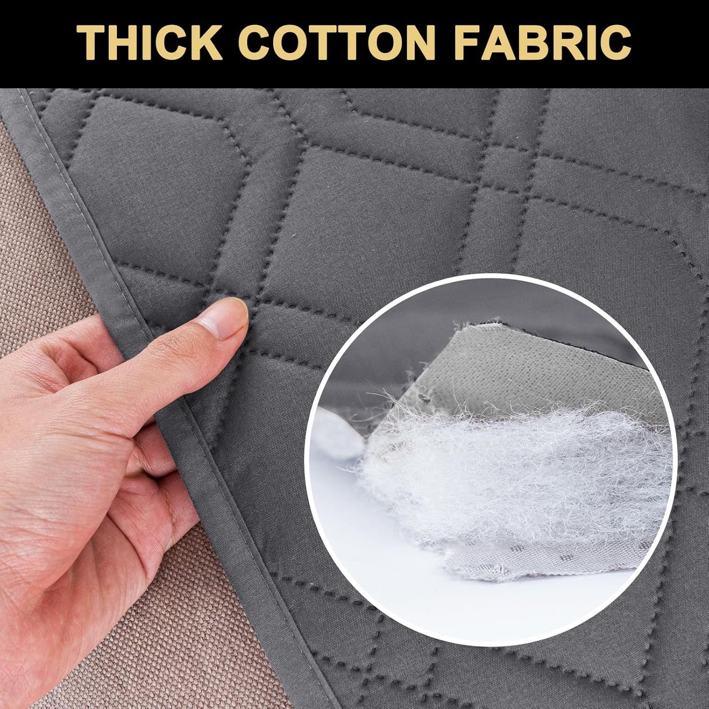 PrinceDeco Couch Cover for Dogs Waterproof Blanket Sofa Covers Washable Dog Couch Cover for 3 Cushion Anti-Slip Sofa Slipcover for Furniture Sofa, Crate, RV Seats,Car, Pet(30.5x82 Inch,Grey)