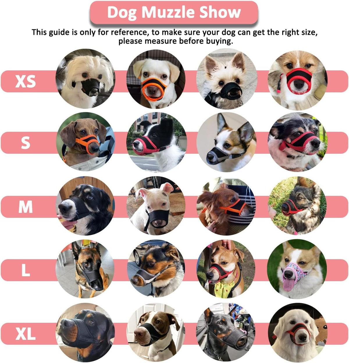 Soft Dog Muzzle for Medium Large Dogs to Anti Biting Chewing