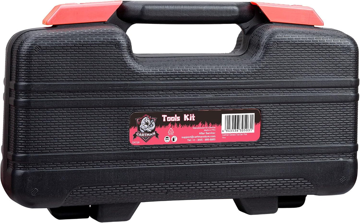 39-Piece Household Tool Set, pink Hand Kit With Storage Case