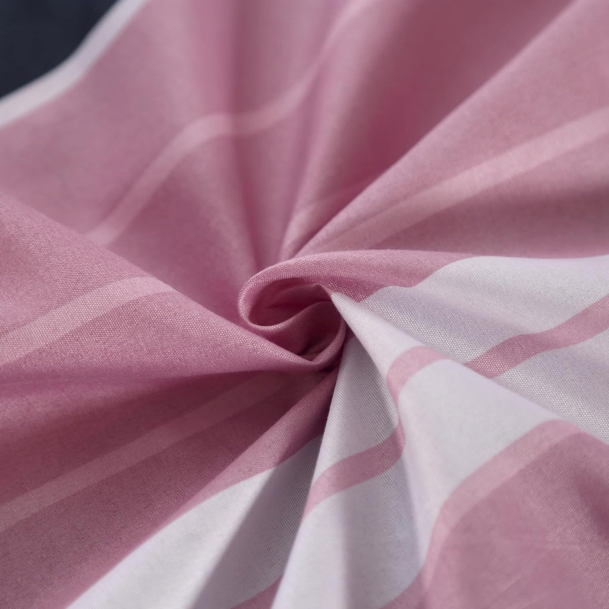4 Pieces Pink Striped Full Sheets Set, Soft Microfiber Striped Sheets Full Size Deep Pocket, Hot Pink Stripe Bed Sheet All Season