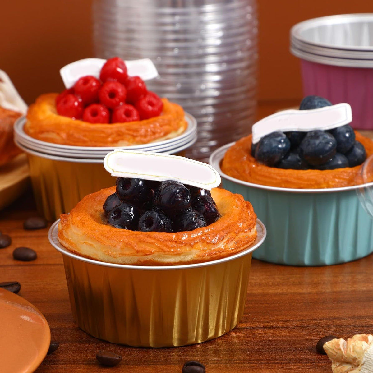 Multi-function Pudding Cups 20pcs Aluminum Foil Easy Clean Baking