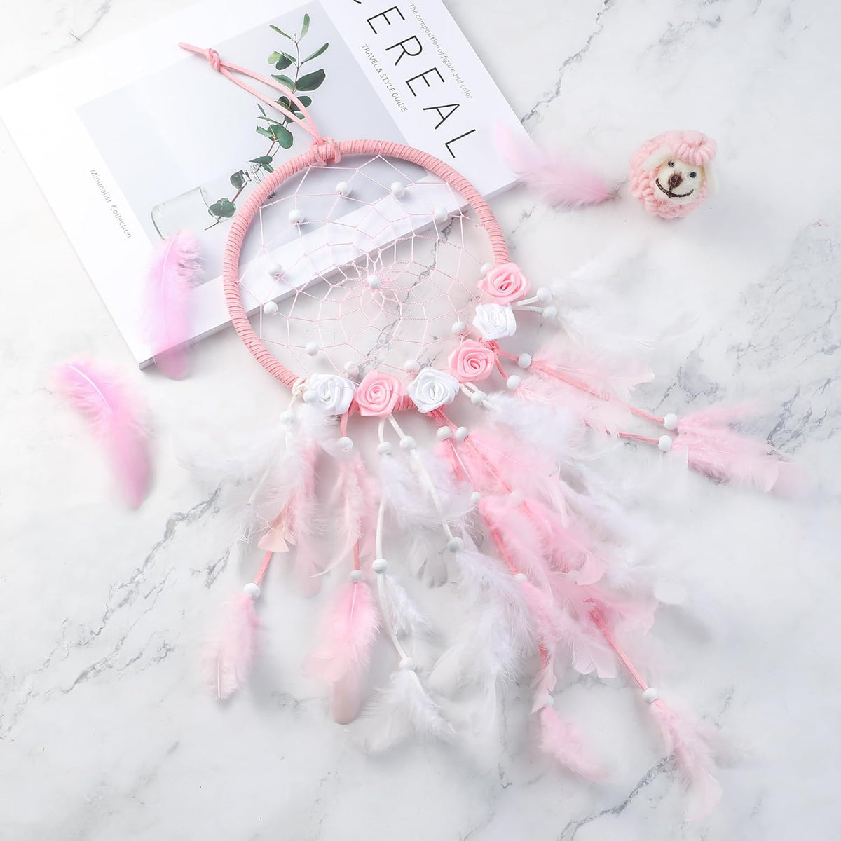 Light Pink Craft Feathers Bulk for Crafting Supplies,300Pcs,3-5inch