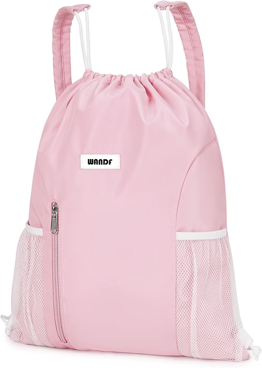 Drawstring Backpack, Gym String Bag with Shoulder Pad
