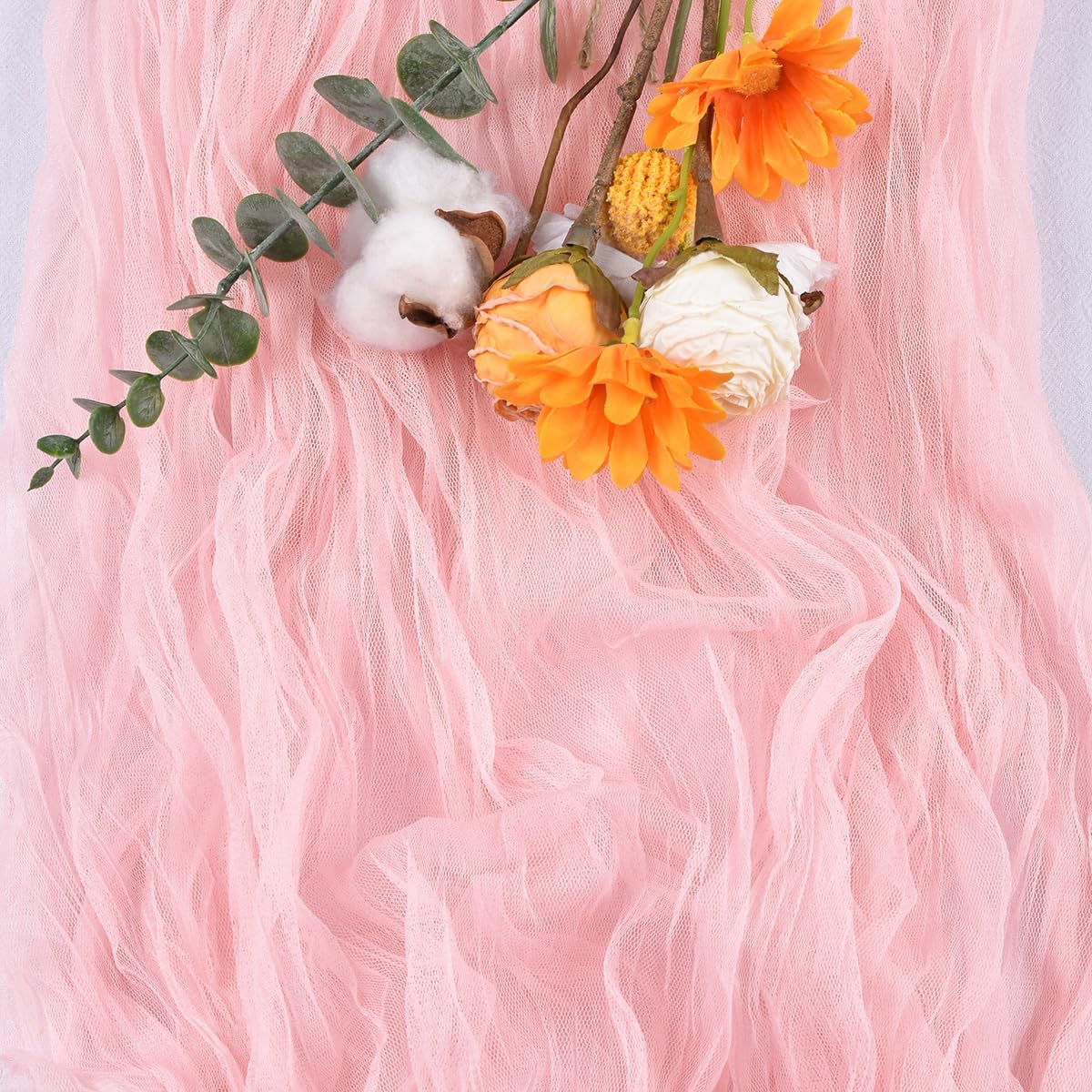 Pink Cheesecloth Table Runner Cheese Cloth Wedding Bridal Party Home Decor