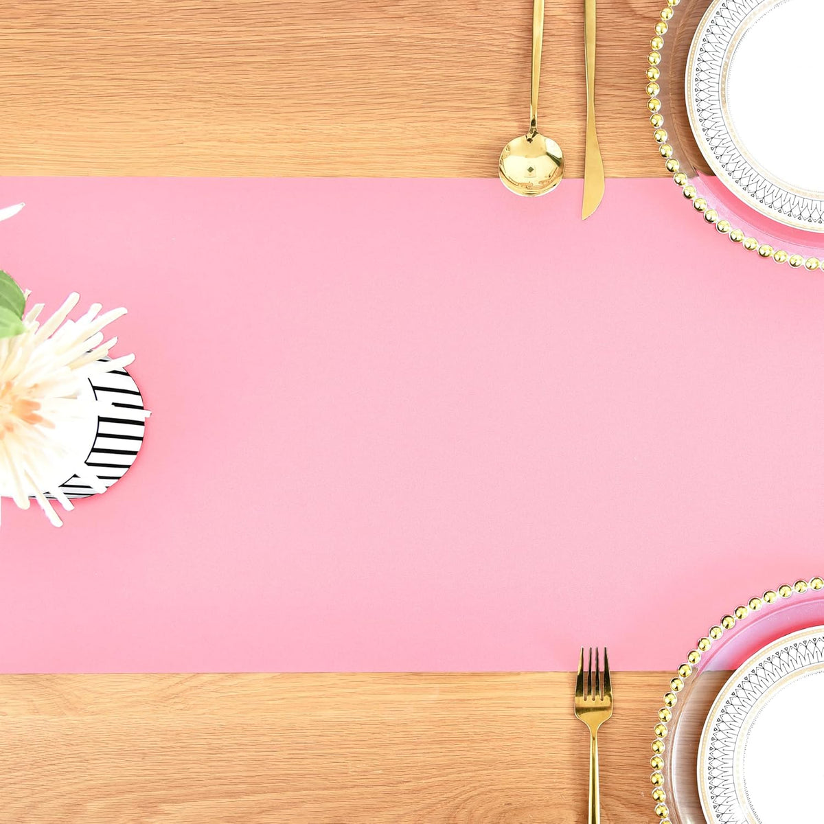 Farmhouse Pink Table Runner Dining Table Runners 48 Inches Long