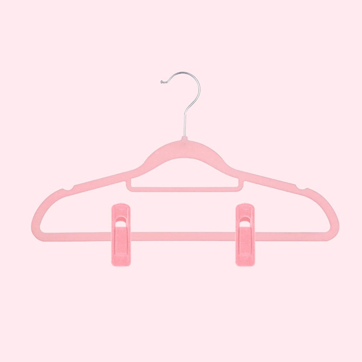 Velvet Hangers Clips for Thin Hangers(20 Pcs, Blush)