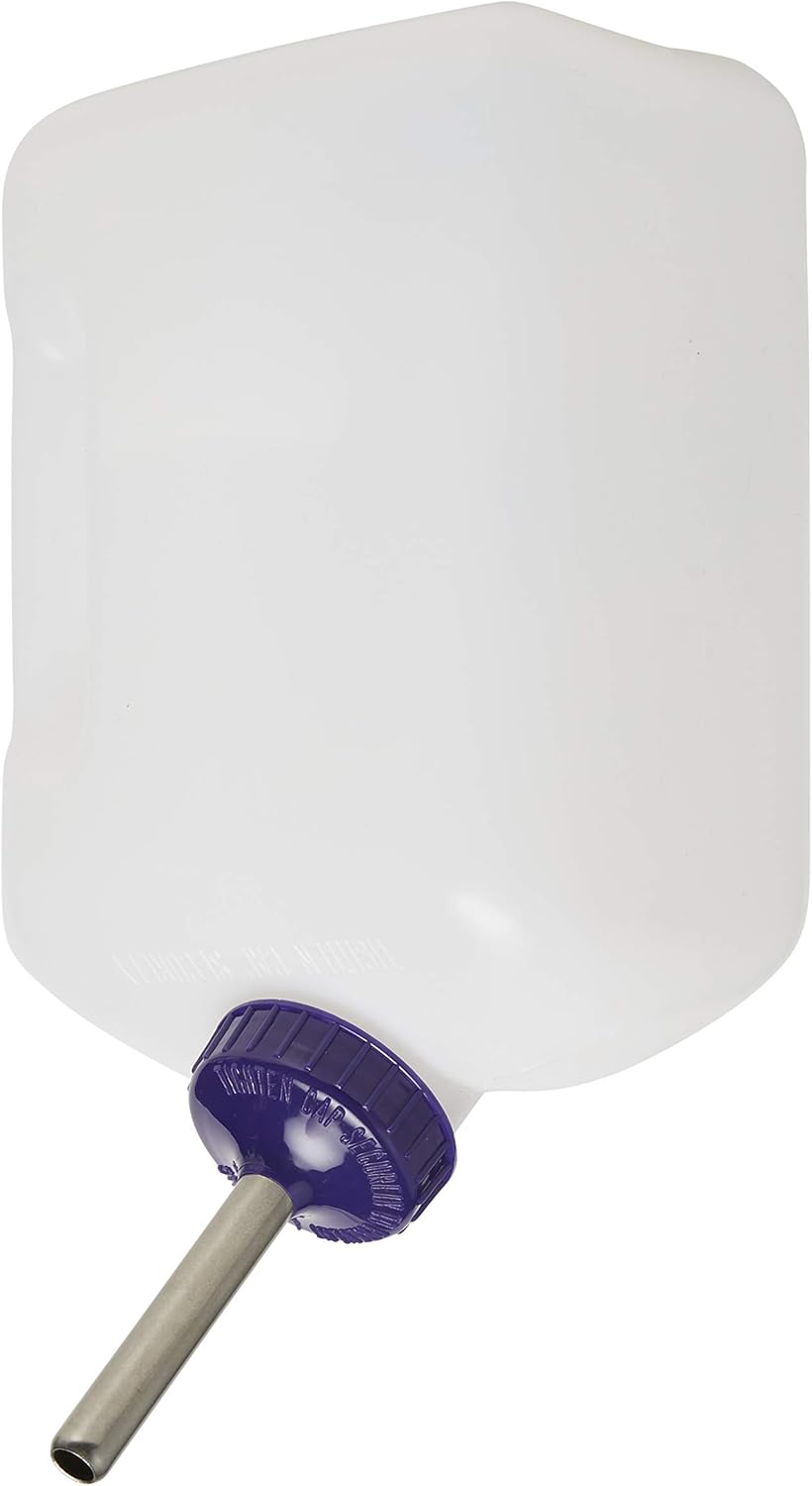 Lixit® All-Weather Rabbit Water Bottle - 64 Ounce Widemouth Cage Water Bottles for Rabbits, Ferrets, Guinea Pigs, Rats, and Other Small Animals (White, 64 Ounce)