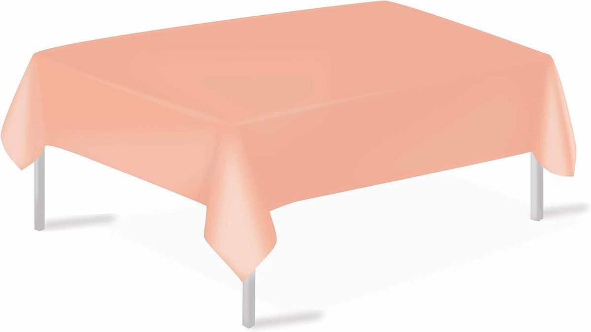 100% Pima Cotton Table Cloth Ideal for Home, Restaurants, Perfect for Wedding, Restaurant, Party, Dinning, Banquet Decoration, | Rectangle Tablecloth (60-Inch x 84-Inch, Peach).