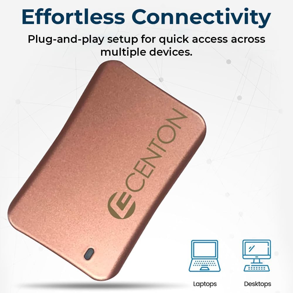 External SSD (Rose Gold Metallic), USB-C 3.2 Gen 2, 1000GB