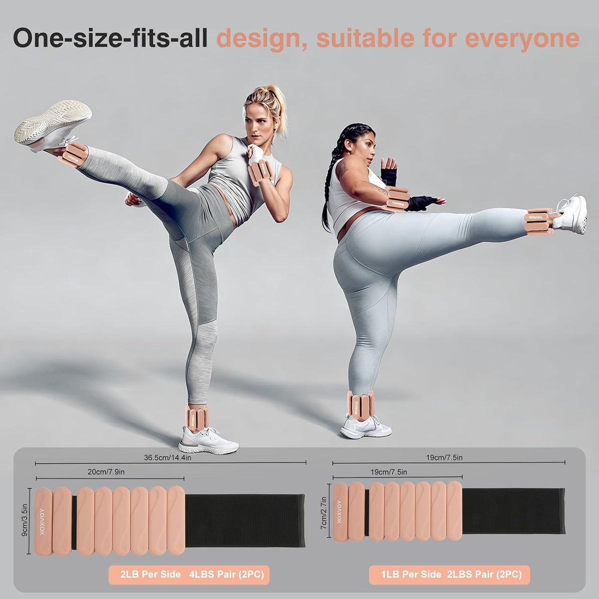 Ankle Weights, 1LB/ 2LB Each, Multiple Options