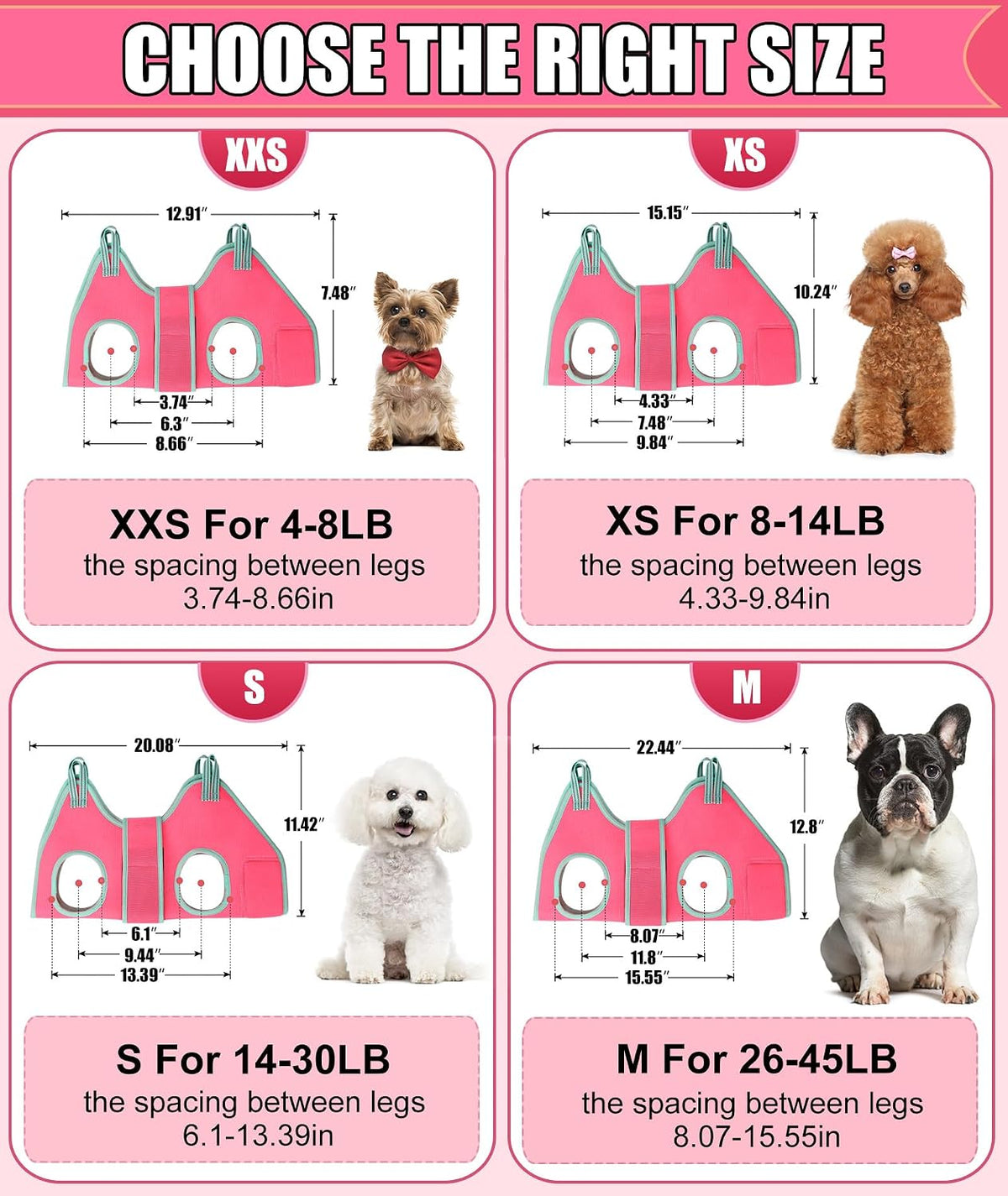 Dog Grooming Hammock,XS Pink Hanging Harness Holder for Nail Clipping/Trimming,Grooming Sling Hanger with Thick Fabric Neck Support,Strap Restraint for Claw Care