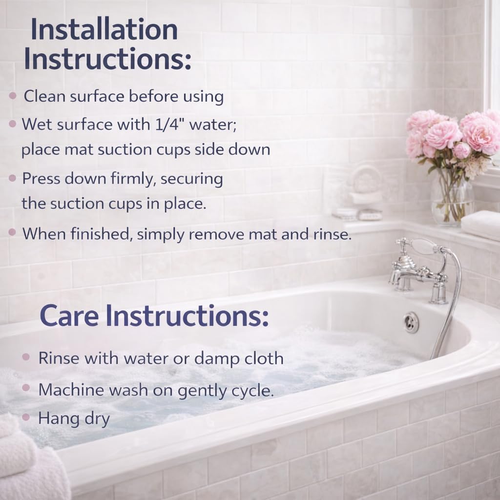 Bathtub Mat Non Slip, Bath Mat for Tub Non Slip, Tub Mat Extra Large