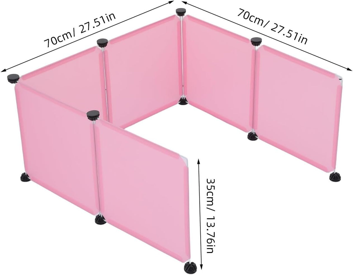1 Set Dog Litter Box Splash Guard - Anti-Splashing Pee Shields High Wall Reusable for Open Top Litter Pan Indoor Cat Pet Toilet Potty Training Pad Pink