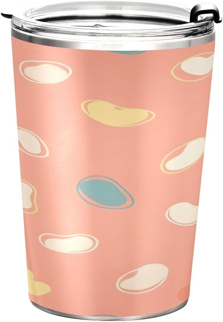 Peach Pattern 20oz Tumbler with Lid, Stainless Steel Vacuum Insulated Travel Mug, Double Wall Leakproof Coffee Cup, Travel Flask Includes 2 Straws for Hot and Cold Drinks