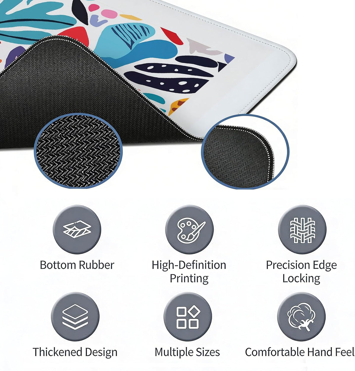 Abstract Computer Desk Mat Matisse Boho Mouse Pad 31.5x11.8