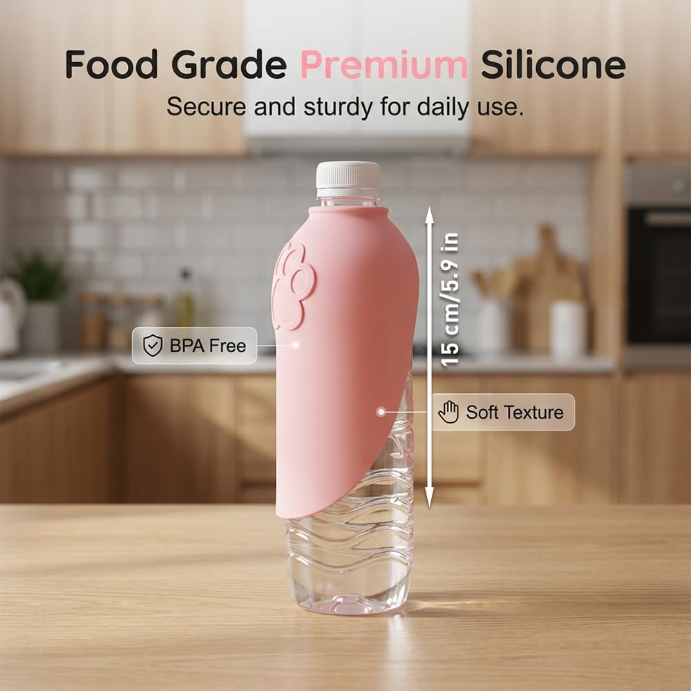 Portable Leak Proof Dog Water Bottle, Pet Travel Drinking Spout for Outdoor Walk (Pink-1PC)