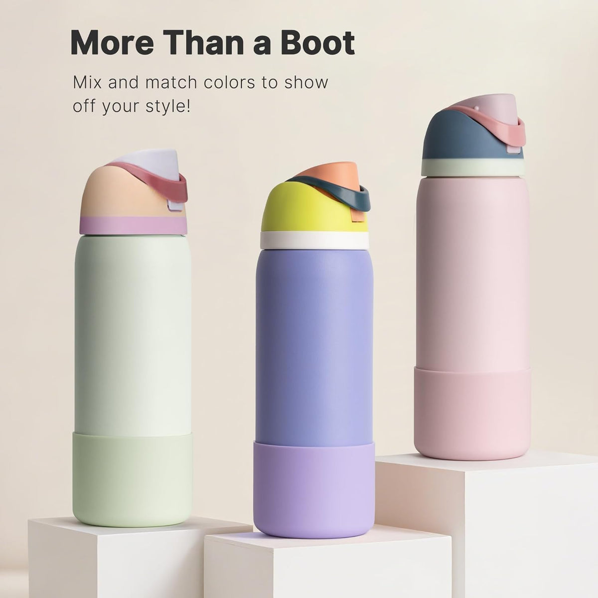 Silicone Boot for Owala 24/32/40 oz Water Bottle, Anti-Slip Protective Sleeve Bottom Cover for Owala Twist/FreeSip/Flip Stainless Steel Water Bottle