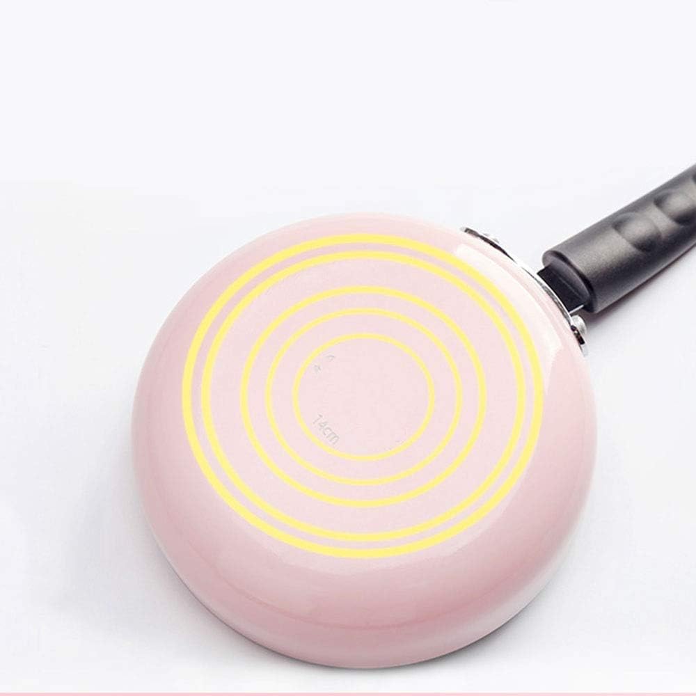 Kitchen Pots and Pans Frying Pan 14Cm Caliber Light Pink Lightweight Omelette Egg Pan Antiwarp Base Specialty Nonstick, Great for Egg Or Omelette Cooking Fryin