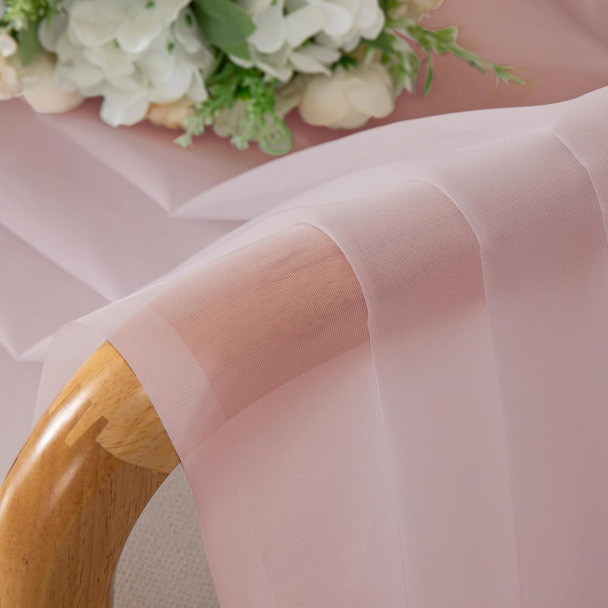 Sheer Valances for Windows, Small Window Curtains for Living Room Bathroom Laundry Basement, Modern Dual Rod Pocket Voile Valance Curtain, 42W x 14L inches, 2 Pcs, Blush Pink