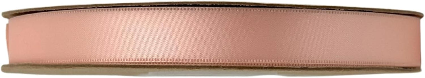 Peach Satin Fabric Decorative Ribbon - 5/8" x 100 Yards, Spring, Summer, Wreath, Gifts, Gift Bow, Birthday, Baby Shower, Hair Bows, Mother's Day, Valentine's Day, Easter