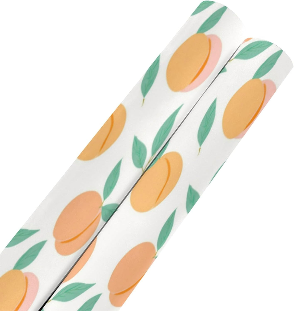 2 Rolls Birthday Wrapping Paper Roll - Peach Fruit Pattern Design Gift Wrap Perfect for Weddings, Brides, Holidays, Baby Showers - 58 x 22.8 inches