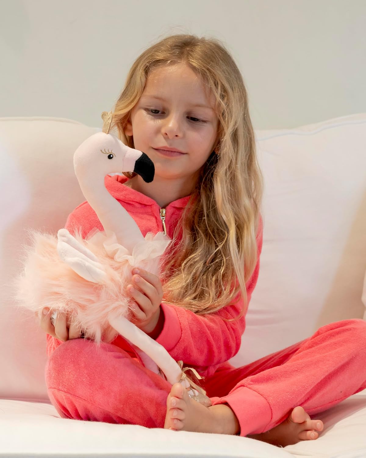 Ballerina Flamingo Stuffed Animal – 16.5” Plush Pink Flamingo with Tutu – Cute Ballet Gift for Girls