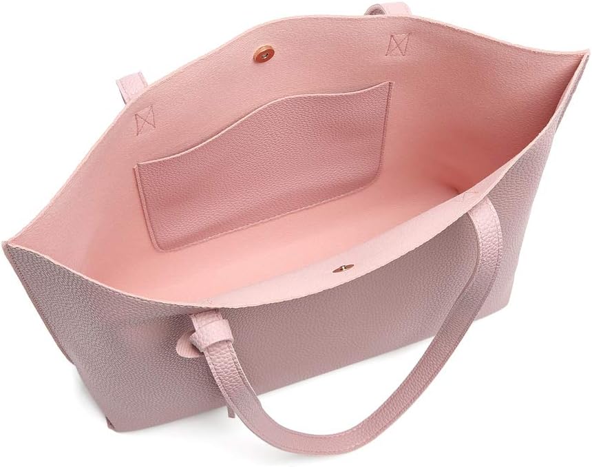 Women's Soft Faux Leather Tote Shoulder Bag from, Big Capacity Tassel Handbag