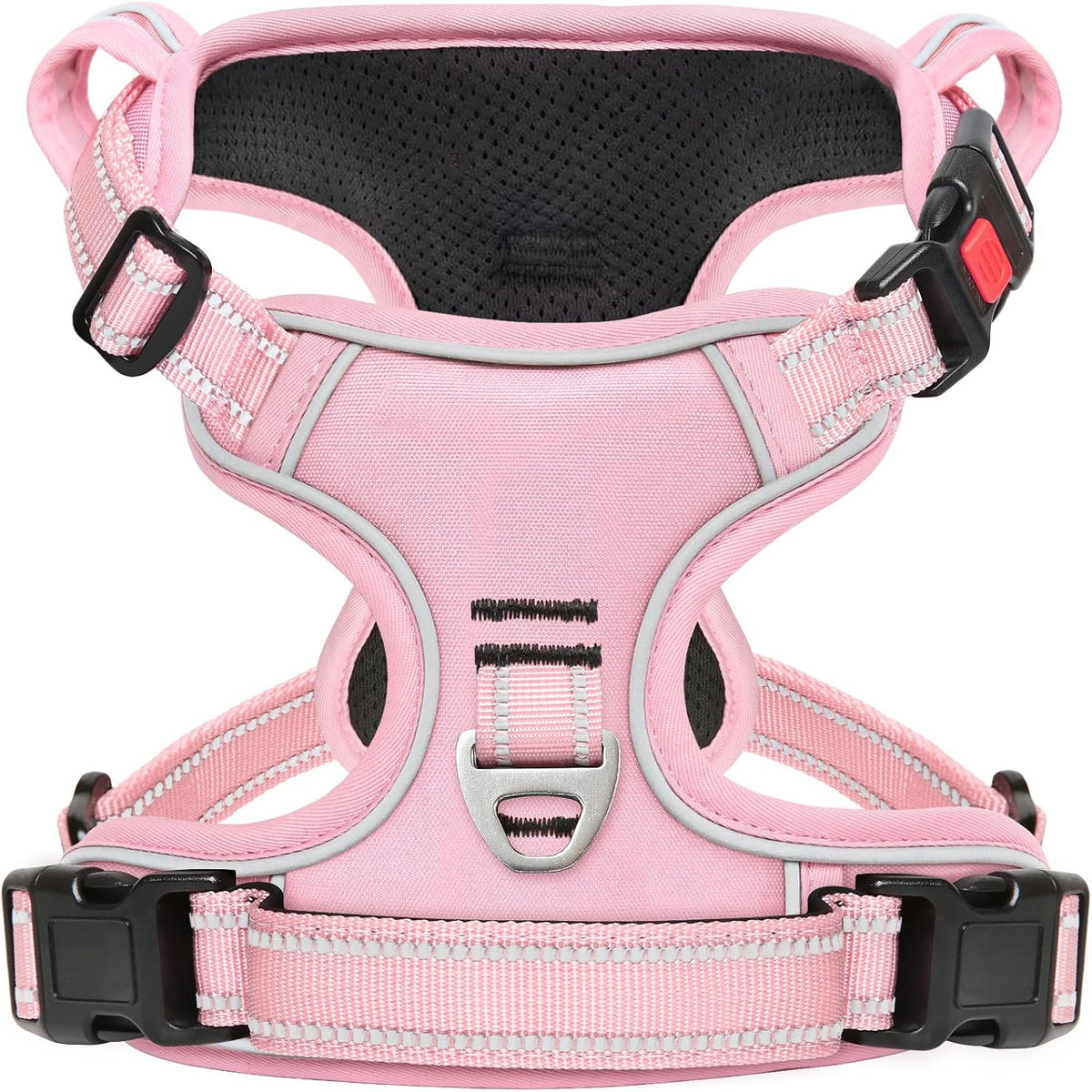 Dog Harness, Front Clip No Pull Medium Sized with Handle, Pink, M