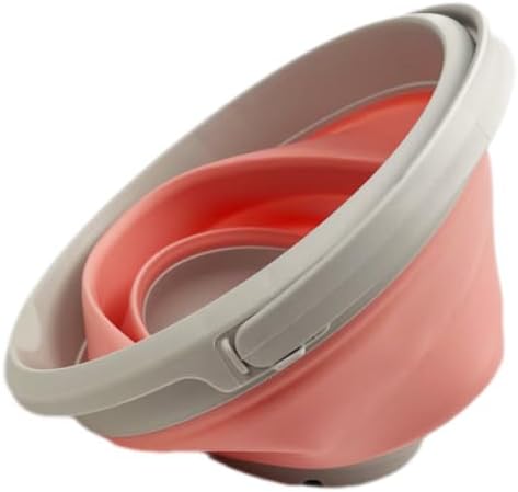 5.5L (1.4 Gallon) Collapsible Plastic Bucket (Grey/Quartz Pink, 1)