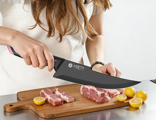 15 PCS Knife Set with Block and Sharpener, Dishwasher Safe, Pink