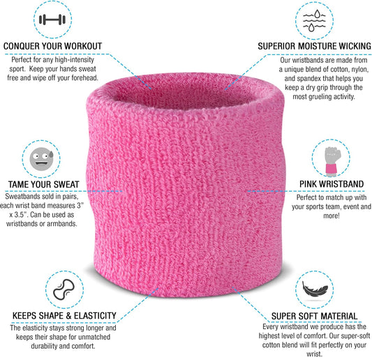 Kids Sweatbands, Headbands & Wristbands for Toddlers, Non-Slip and Lightweight Fabric Bands for Youth Basketball, Soccer, and Tennis, Moisture-Wicking Bands for Cosplay & Costumes