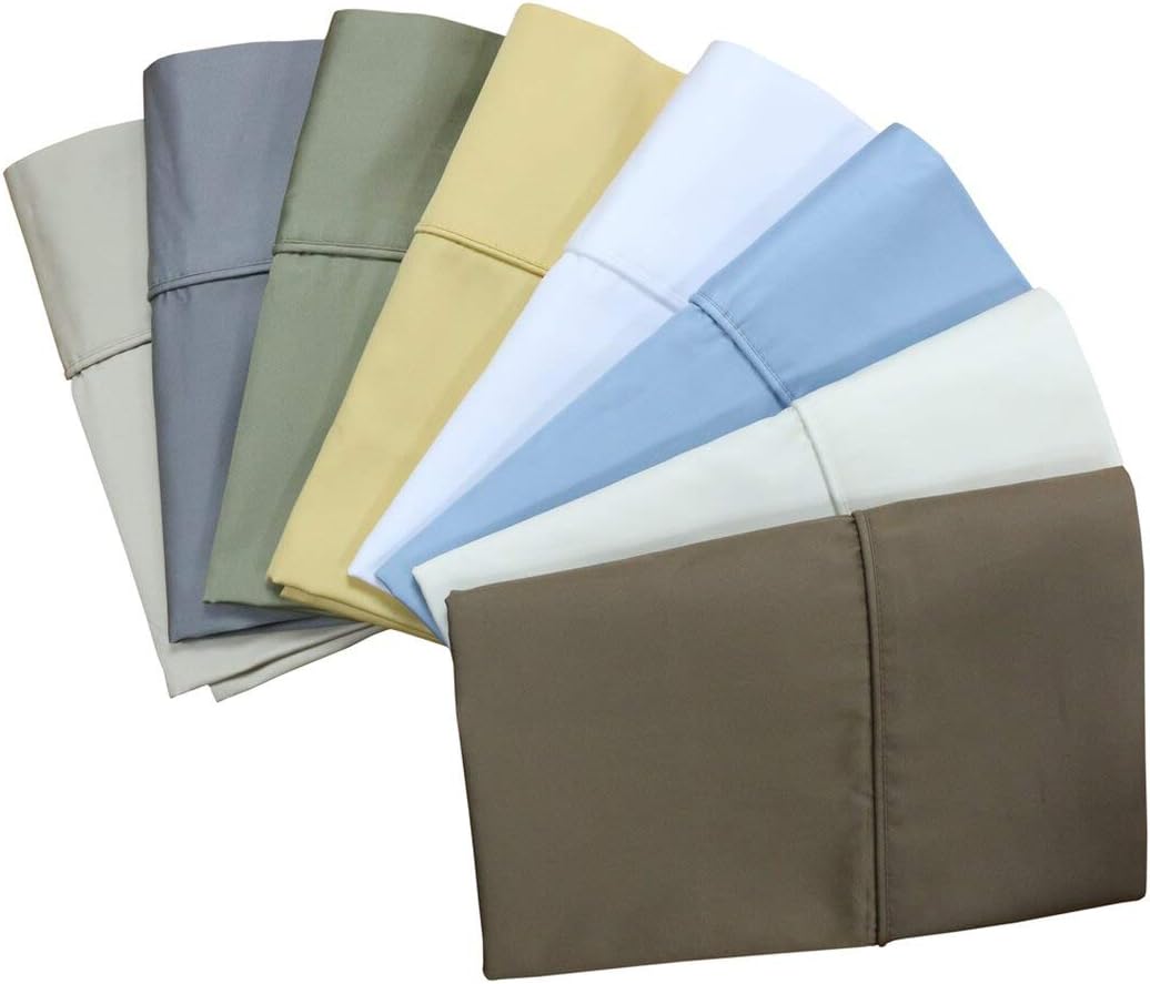 Royal Hotel Standard Pillowcases, 600 Thread Count Cotton Solid, Coral