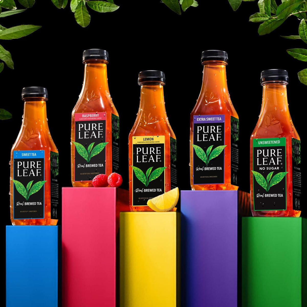 Iced Tea, Peach, Real Brewed Tea, 18.5 Fl Oz Bottles (Pack of 12)