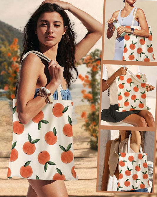 Cute Aesthetic Canvas Tote Bag for Women