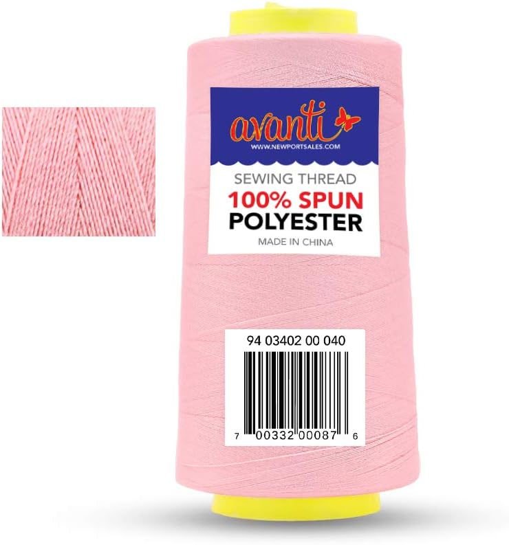 Avanti Sewing Thread 3,000 Yards Spool 40/2 All-Purpose 100% Polyester for Hand and Sewing Machine, on All Fabric Types Orchid Pink (Pantone 13-2010)