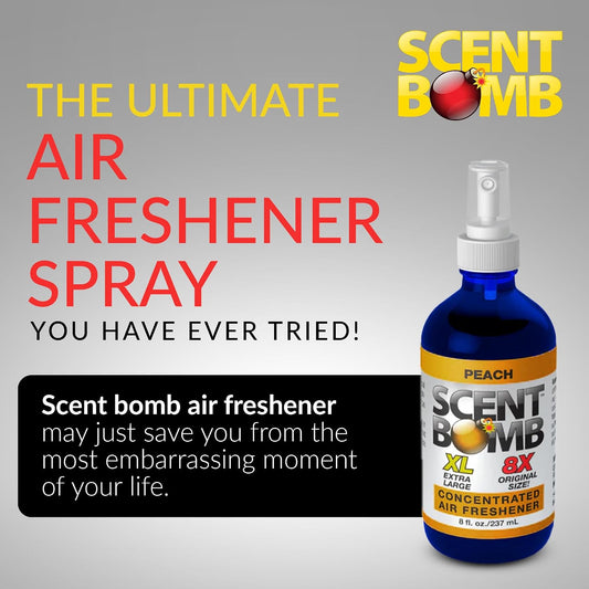 Spray, Long-Lasting Odor Eliminator for Home & Car, Effective Deodorizer Spray for Kitchen, Bathroom, Fresh Room Spray & Smell Neutralizer, Peach