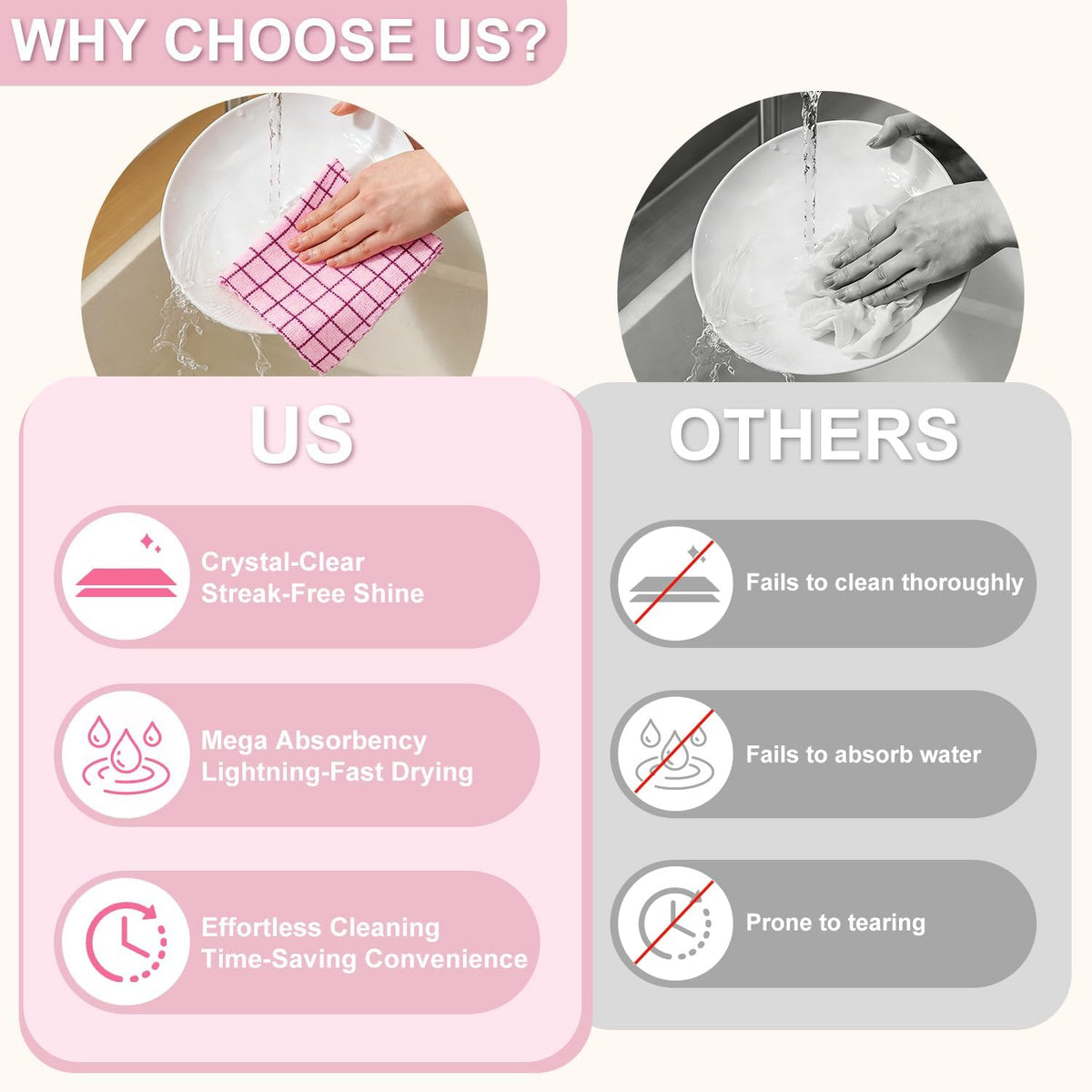 Microfiber Cleaning Cloth Roll,80 Pack Cleaning Towels,Lint Free Rags Paper Towels & Tear Away Reusable Towels,Washable Shop Rags Floral Wipe Cloth,Wash Cloths Dish Rags for Car Kitchen Window