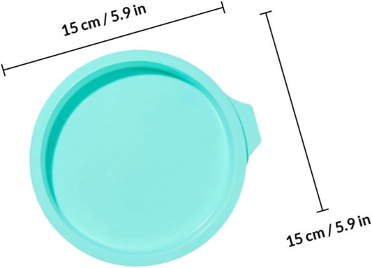 Gatuida 4pcs 6-inch round Silicone Rainbow Cake Mold Set, Non-stick Baking Pans in Green and Light Pink, Flexible Food-grade Silicone for Home Bakery and Party Use