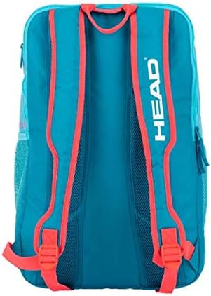 HEAD Tour Team Tennis Backpack 2 Racquet Carrying Bag w/Padded Shoulder Straps & Shoe Compartment - Blue/Pink