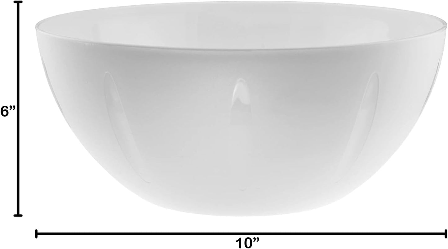 YBM HOME 10-Inch Plastic Serve Mixing Bowl for Everyday Meals can hold 120 oz, 3.75 qt. Ideal for Cereal, Snacks, Popcorn, Salad, and Fruits, Microwave Safe, Pink