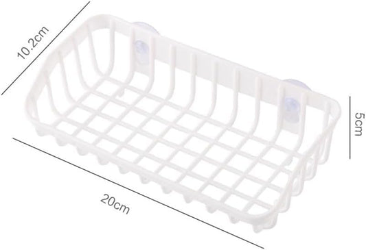 Pink Multifunctional Drain Rack, Hanging Storage Rack Drain Rack Sink Shelf Suction Cup Dishwashing Soap Sponge Holder for Kitchen Accessories
