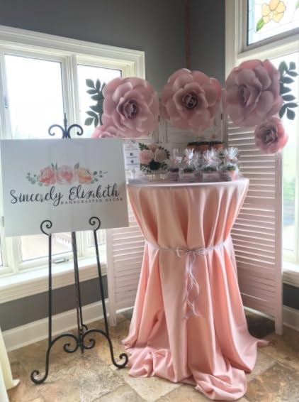 YOUR CHAIR COVERS - 120 Inch Round Premium Polyester Tablecloth - Blush, Linen Table Cloth for Standard Round Tables