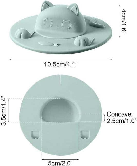 Silicone Tea Bag Holder,Tea Bag Mug Topper,Cat-Designed Cup Cover with Bag Holder Mug Lid for Coffee Milk Tea Dishwasher Safe (Light Pink,2pcs)