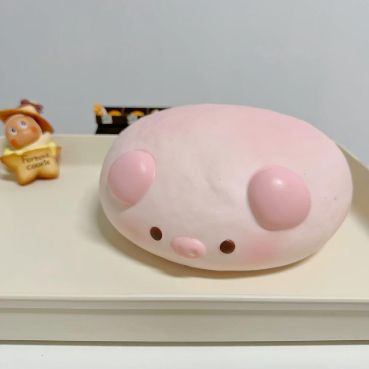Jumbo Pig Squishy Toy, Slow Rising Soft PU Foam Stress Relief for Adults, Giant Animal Squeeze Fidget for Anxiety, Focus Desk Decor (pi g)