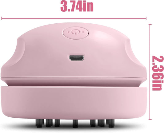 Portable Desktop Vacuum Cleaner, USB Charging, Pink, Best for Cleaning Dust, Crumbs, Piano, Computer, Car etc.