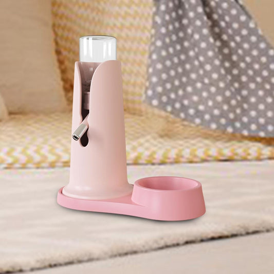 Hamster Drinking Feeder Pet Water Bottle Drinking Fountain Cage Dispenser Automatic Drinking Feeder Portable Bottle No Detachable Base Tra, Pink