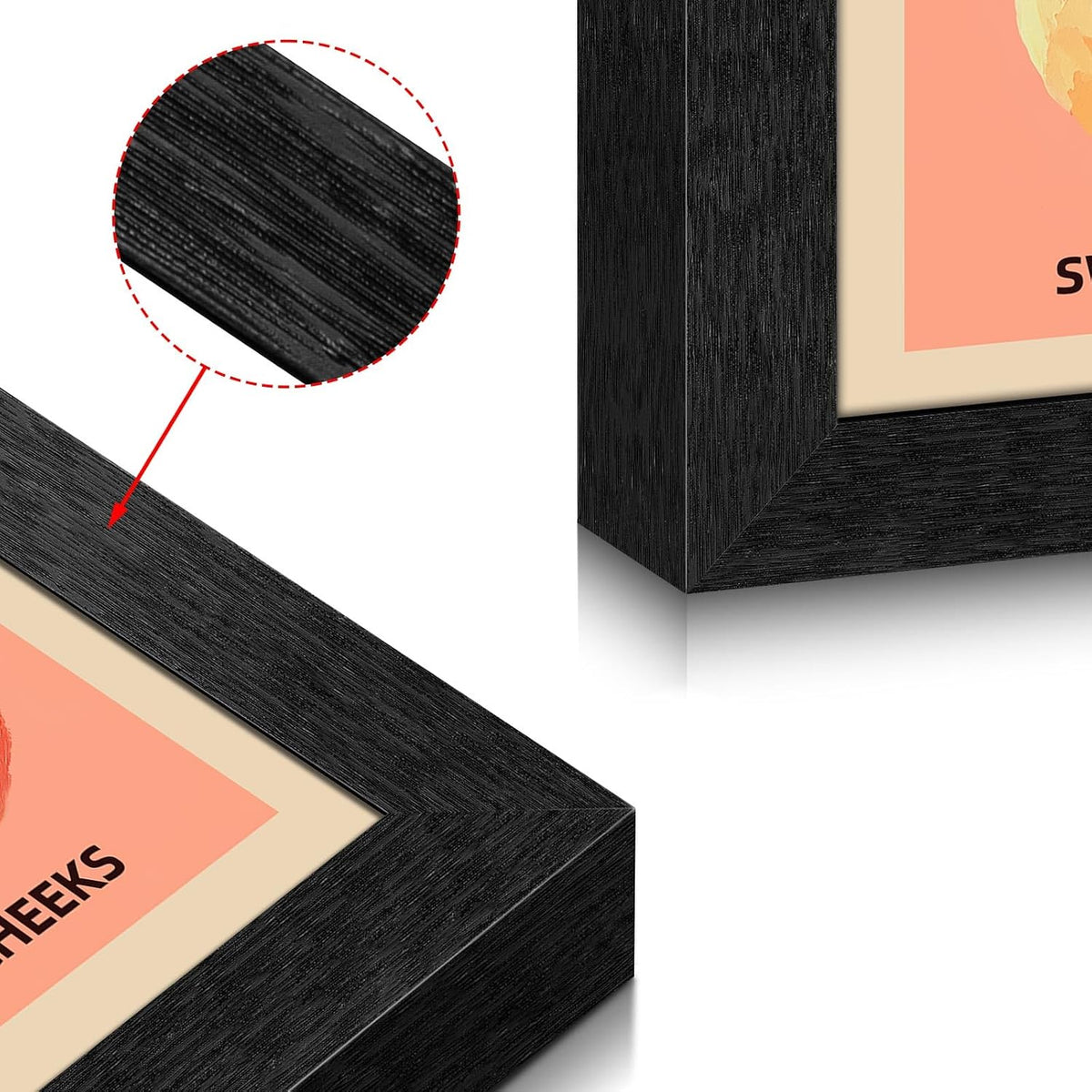 8X10 Inch Black Frames Take A Seat Sweet Cheeks Poster, Funny Bathroom Canvas Wall Art, Pink Peach Oil Painting, Trendy Quote Print Wall Decor For Bathroom Bedroom Dorm Powder Room