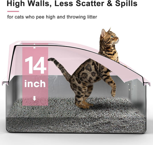 Stainless Steel Litter Box | XXL Deepened 8" Design Metal Cat Box