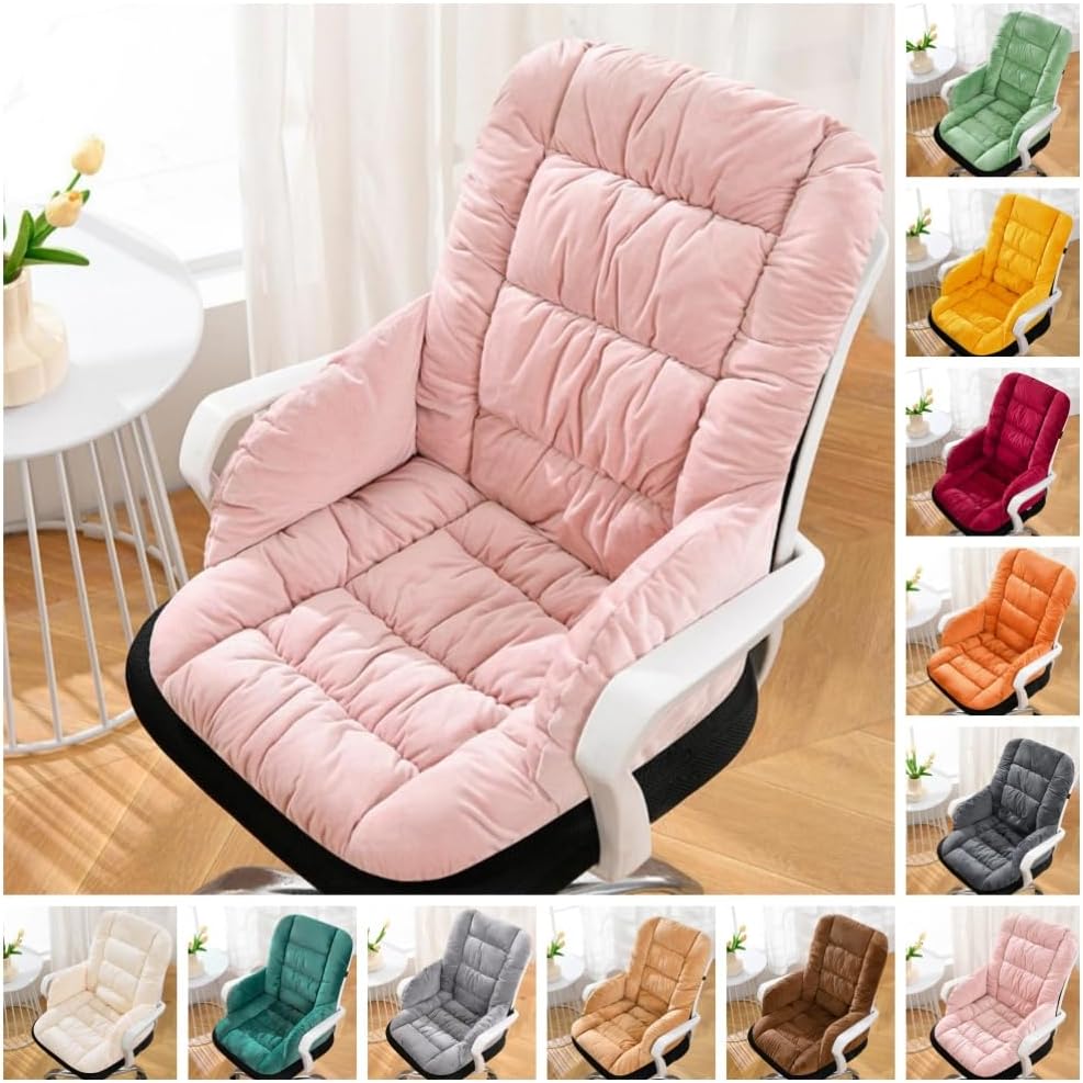 Desk Chair Cushion with High Back Rocking Seat Cushions with Arms Patio Chair Cushion with Non-Slip Bottom for Office Computer Gamer Home Kitchen