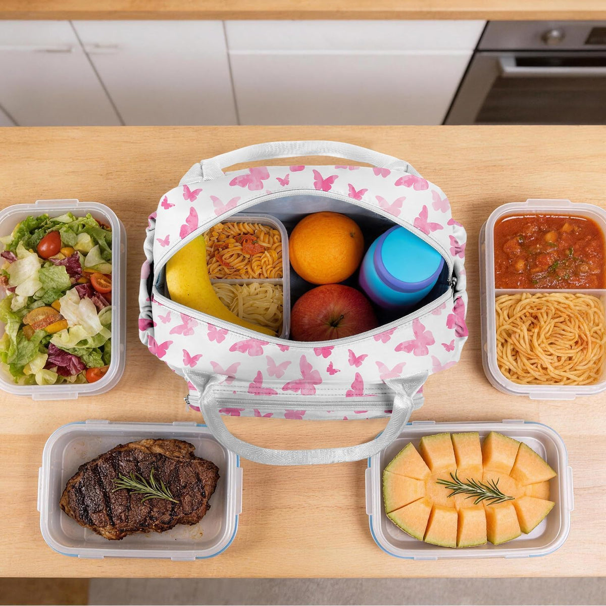 Lunch Bag Women Stylish Quilted Lunch Boxes for Adult Fit and Fresh Cooler Insulated Lunchbox for Work Cute Small 11 Liters Compact Lunchbag Waterproof